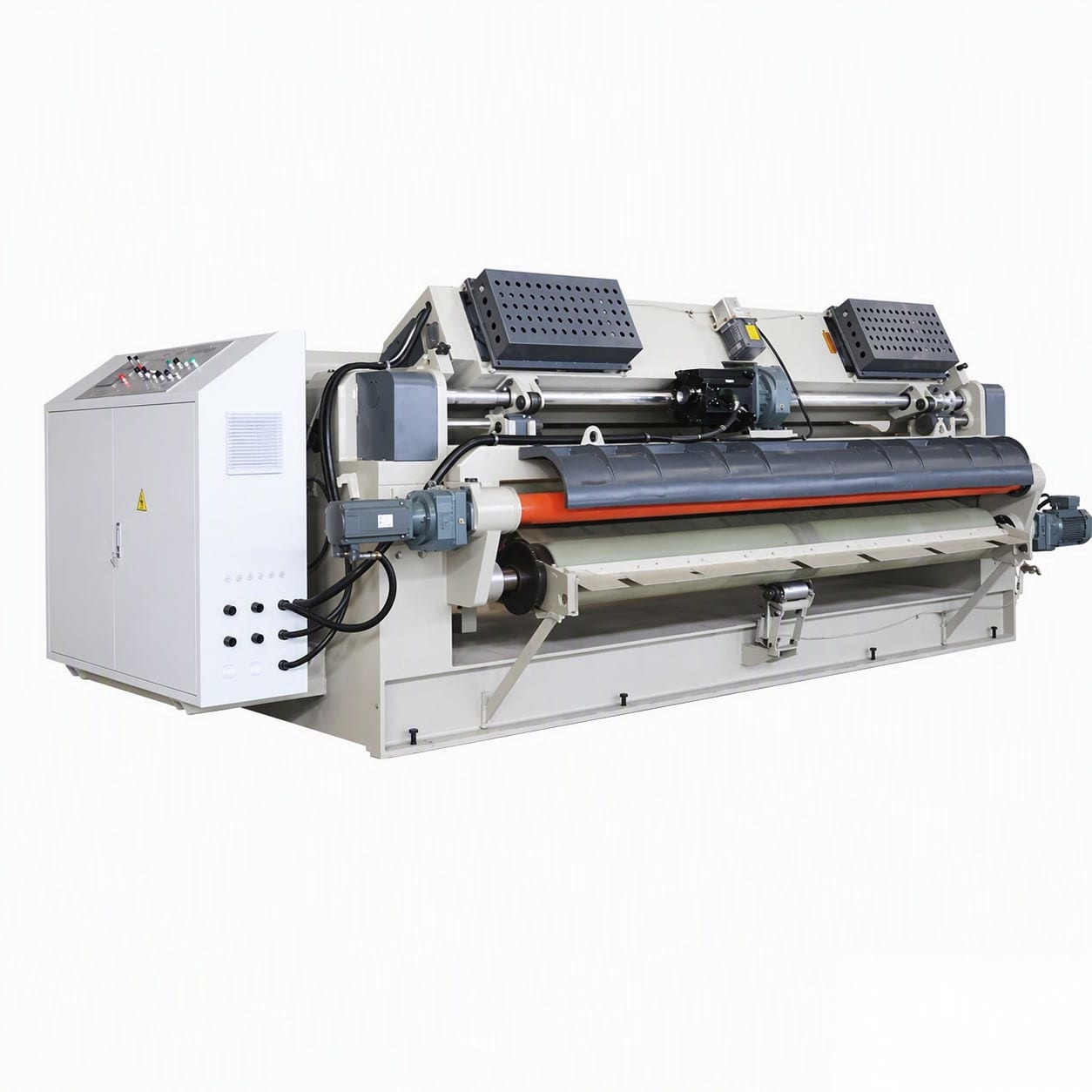 Veneer peeling machine with clipper producing core veneer
